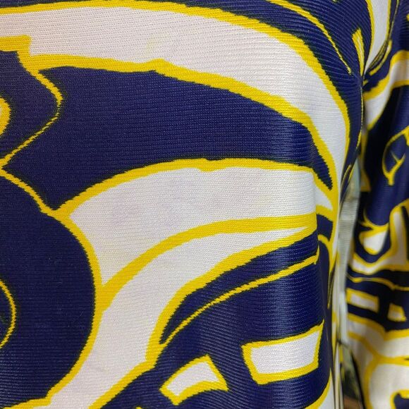 Vintage 60s 70s Christenfeld Psychedelic M Medium Floral Blouse Shirt Poly Satin - Picture 2 of 12